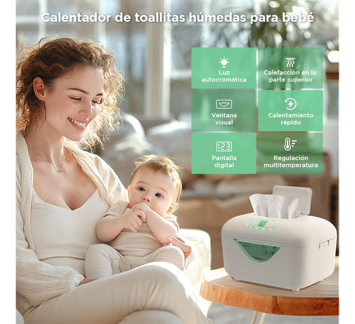 Calentador Toallitas Húmedas Bebés Con Recargable Termostat