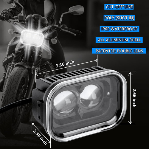 Luces De Conducción De Led De Motocicleta Universal De 4 De