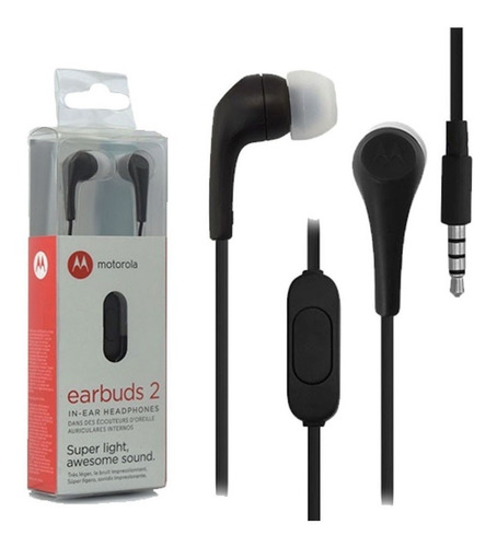 Auricular in-ear Motorola Earbuds 2 Earbuds 2s negro