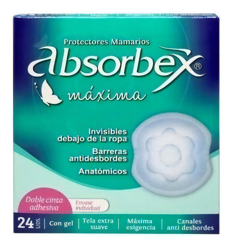 Protectores Mamarios Absorbex Maxima X 24 Unidades