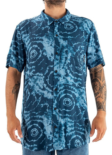 Camisa Manga Corta Dc Batik Azul 100% Original Envío Gratis!