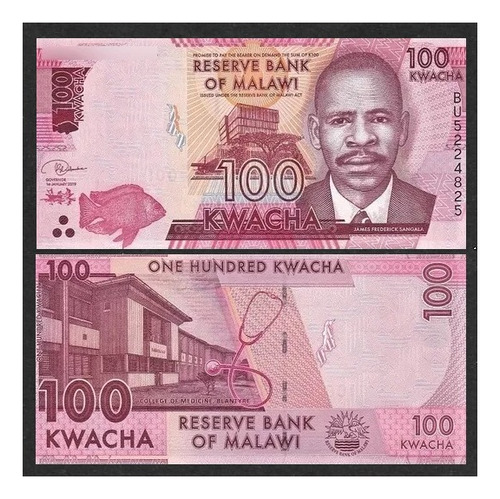 Grr-billete De Malawi 100 Kwacha 2019