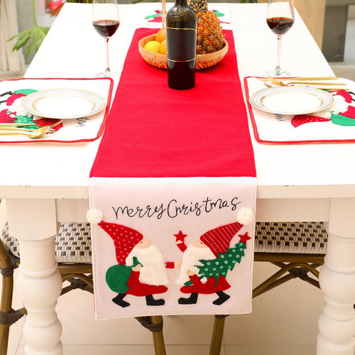 Imagen 8 de 9 de Camino De Mesa Navideño Bordado Mantel Cocina Boda