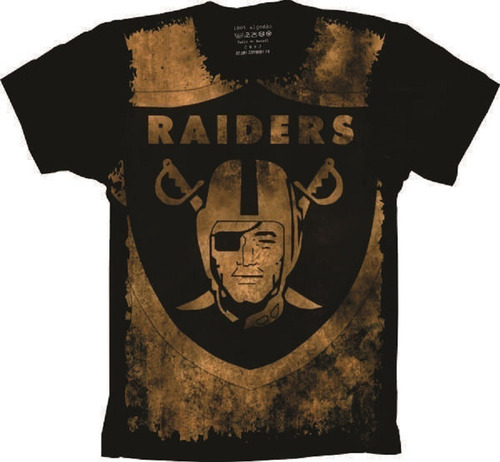 Camiseta Plus Size Futebol Americano - Raiders
