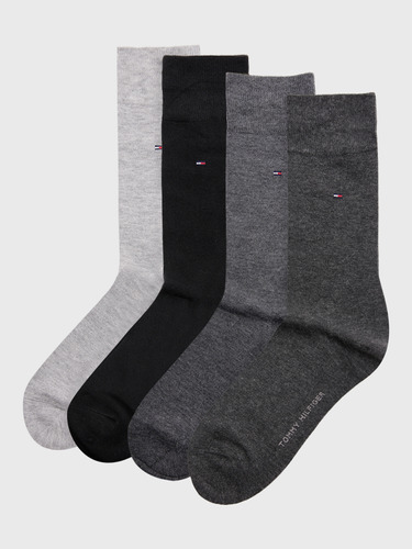 Pack De 4 Pares De Calcetines Solid Gris Tommy Hilfiger