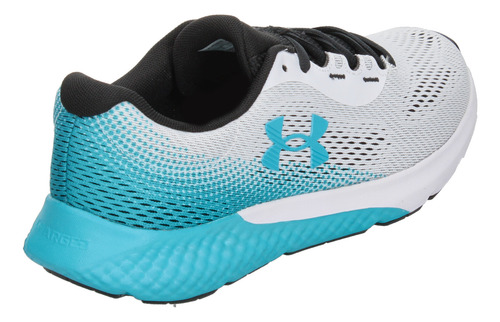 Tenis Hombre Under Armour Charged Rogue 4 Blanco Con Azul Deportivo Running Con Cinta Para Caballero