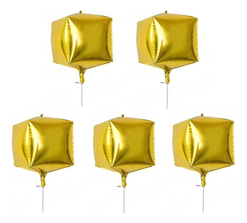 5 Pcs Cubos Globos De Lámina De 24 Pulgadas Globo De Alumini