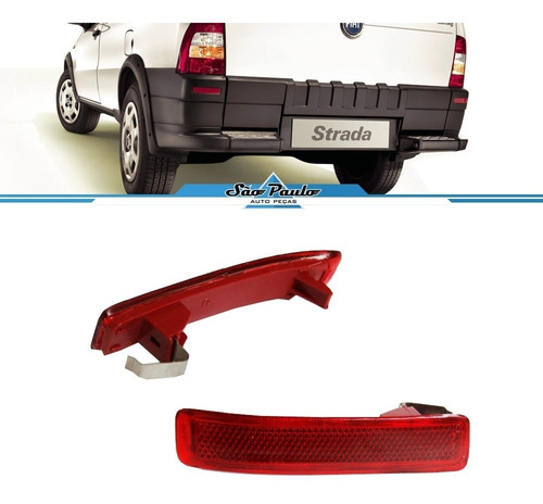 Lente Da Lanterna Retrorefletiva Pickup Strada 2004 2007 Jcv