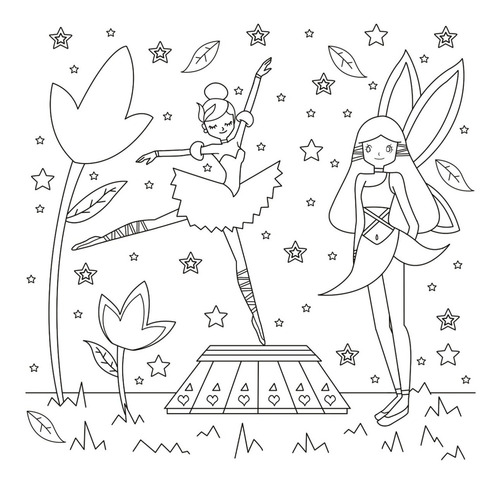 Imagen 3 de 6 de Cuaderno De Hadas - V&r - Libro Para Colorear