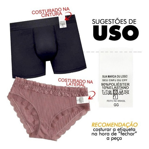 Etiqueta Interna De Roupa Composição 1.000 Un Compre Já