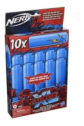 Nerf Mega Xl Balas De Repuesto 10 Dardos Silbadores Hasbro