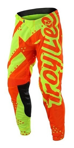 Imagen 19 de 21 de Pantalon Cross Troy Lee Se Air Shadow Amarillo Flour/naranja