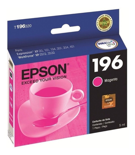 Imagen 3 de 4 de Cartuchos Epson T196 Combo 4 Colores Original