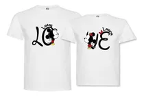Comprar Pack Poleras Parejas Día Enamorados Mickey Minnie 3