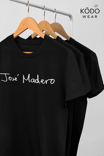 Playera Negra Unisex José Madero 100% Algodón | Fan T-shirt