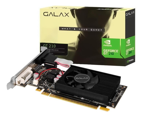 Placa De Vídeo Gt 210 Galax Nvidia Geforce 1gb Ddr3 64 Bits