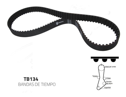 Banda Distribucion Tiempo Mazda B2200 Pickup 2.2l 1987-1993