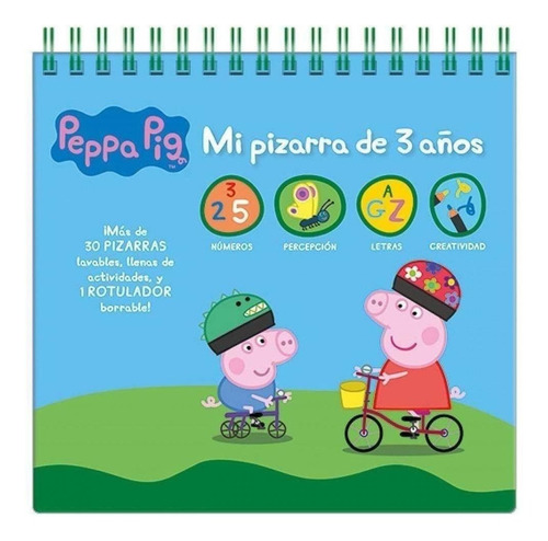 Libro: Peppa Pig - Mi Pizarra De 3 Años. Vv.aa.. Saldaña