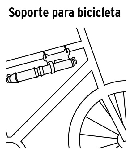 Inflador De Mano Profesional Adosable A Bicicleta Truper