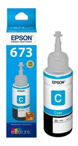 Botella De Tinta original Epson Cian T673220-al