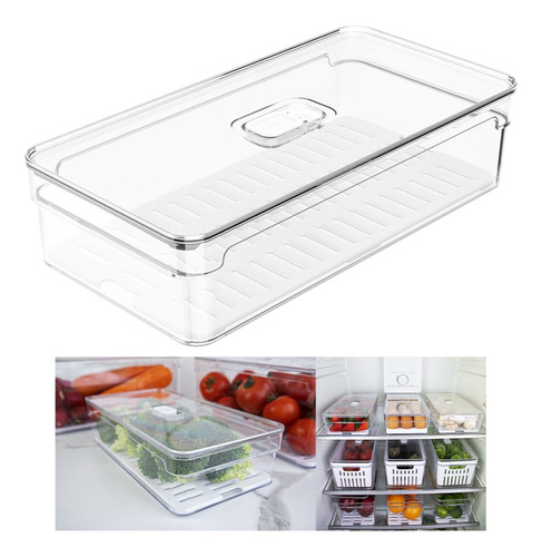 Organize Sua Geladeira Pote Clear Fresh Ou 2,8 L