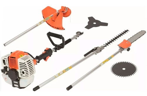 Kit 5x1 Roçadeira Cortador De Grama À Gas 3 Pontas 58cc 2hp