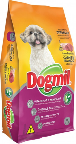 Alimento Dogmil Premium Adulto Mini Raças Pequenas 10,1kg 