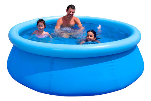 Kit Piscina Inflável 1000l + Bomba De Ar Manual Portátil