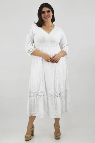 Vestido blanco tallas grandes sale