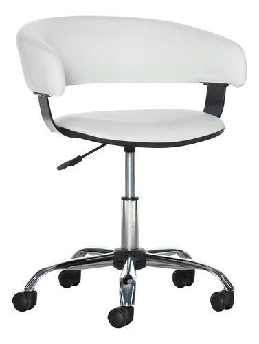 Silla De Escritorio Elevable Gas, Blanca Mediana