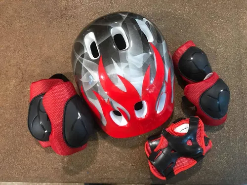 Set De Casco Para Ni os Con Codera Rodillera Y Mu equera