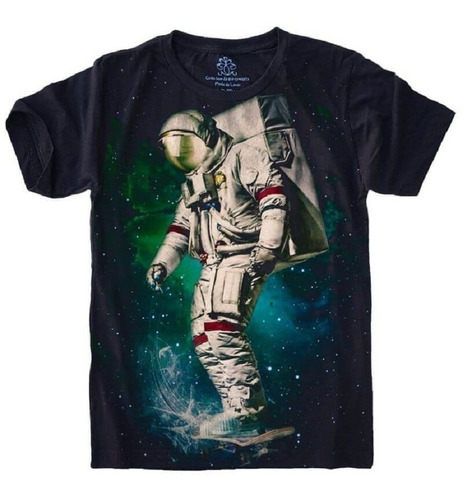 Blusa Fem. 5%off Divertida Astronauta Skatista S 454 Premium