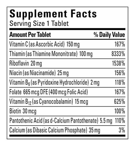 Super Complejo B + Vitamina C 460 Tabletas Marca Nature Made