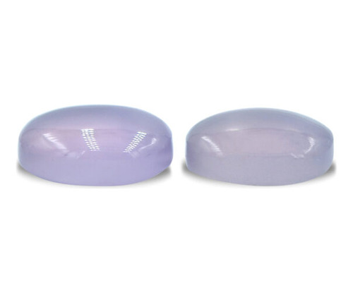 Cabujón Natural Calcedonia Morada Ovalada 14mm 1 Pieza