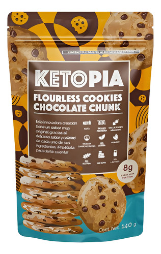 Ketopia Galletas Keto Chocolate Butter Pecan Cookies 115g