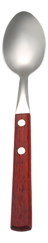 Mz 10 Cucharas Metal Con Mango De Madera, Cuchara Revolver