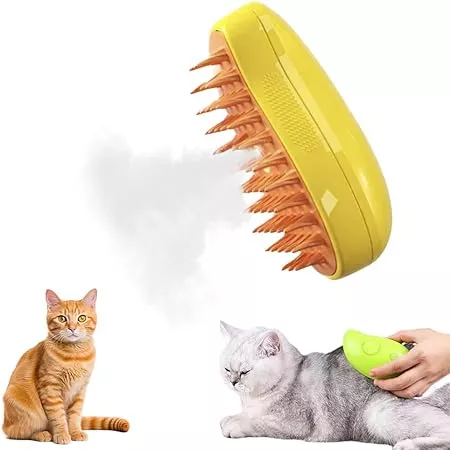 Cepillo Con Vapor Para Gatos O Perros Elimina Pelo Suelto