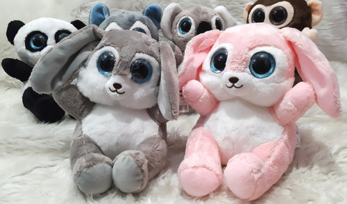 Coleção Bichos Pelúcias Coelha Rosa Zoiudos - Animais Top