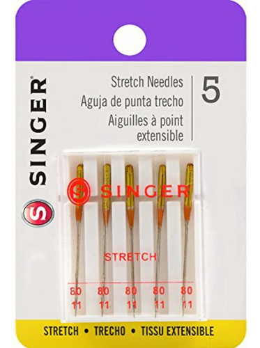 Singer Agujas De Coser Universales Elásticas, 80/11, 5pz