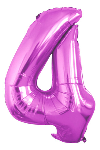 Globo Número Grande 32 Pulgadas Metálico Lila 80cm 0 A 9 4