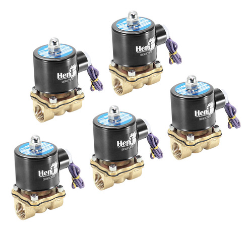 Kit - 5 Válvula Solenoide 1/2 Suspensão A Ar Buzina 12/24v