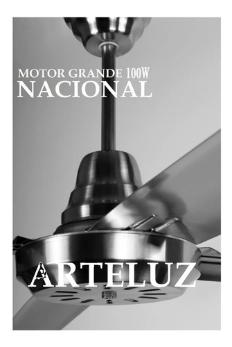 Ventilador Platil Motor Grande Palas Ac.inox - Nacional