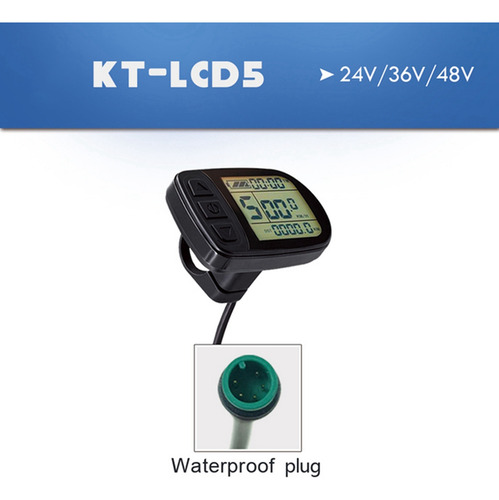 Conector Impermeable Ebike Kt-lcd5 De 24 V, 36 V, 48 V, 72 V