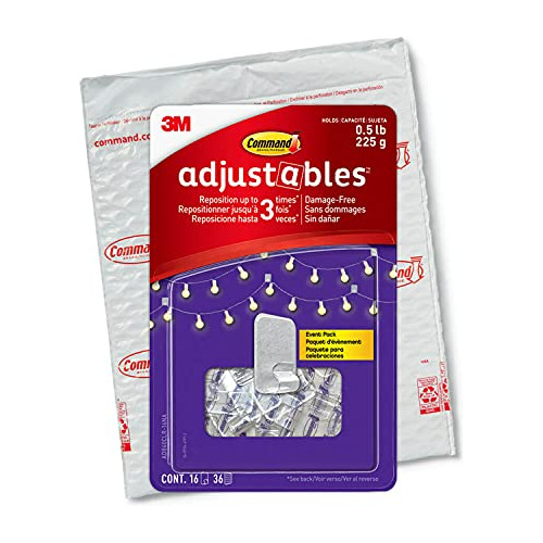 Ganchos Reposicionables Ajustables De 1/2 Lb, 16 Gancho...