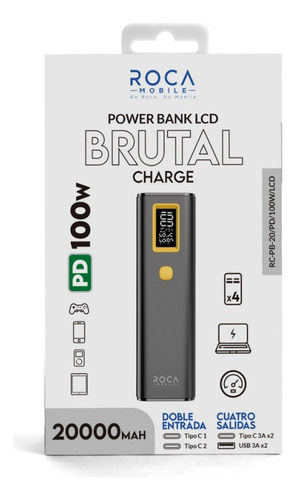 Power Bank 20.000mah Carga Super Rapida 100w