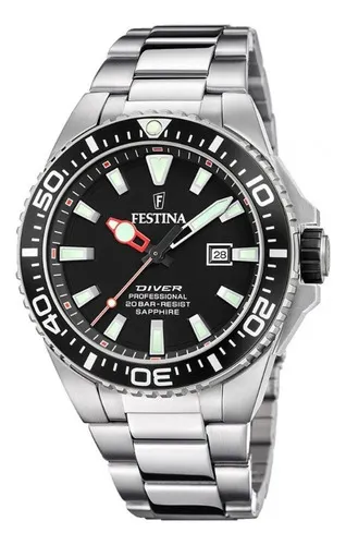 RELOJ FESTINA F20575/3 NEGRO CORREA DE ACERO, HOMBRE