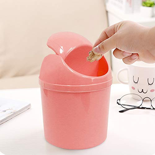 Mini Papelera Plástica Con Tapa Abatible + 120 Bolsas De