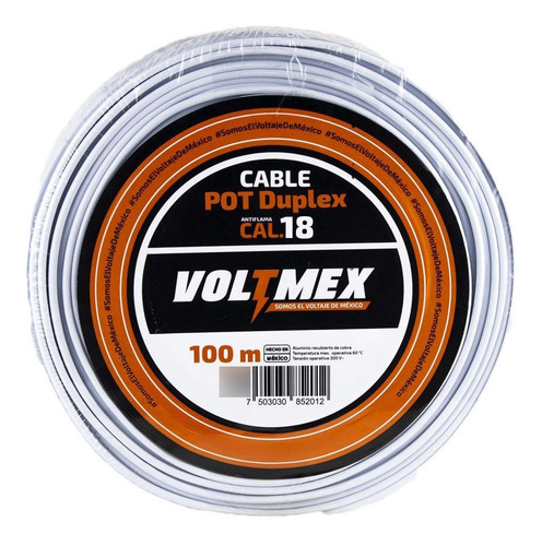 Cable Pot Duplex Calibre 18 100 Metros