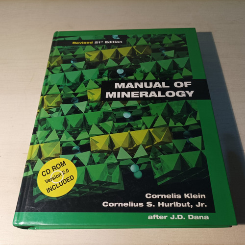 Manual Of Mineralogy Cornelis Klein Cd Rom Version 2.0