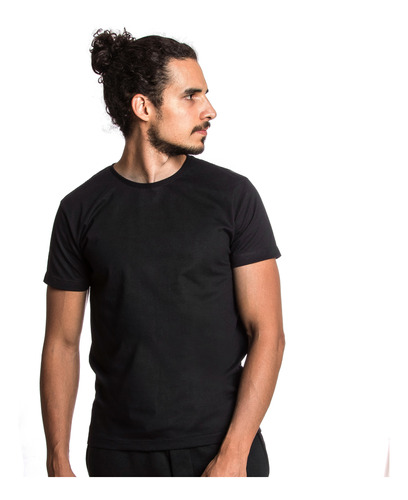 Kit 10 Camisetas Básica Preta 100% Algodão Premium